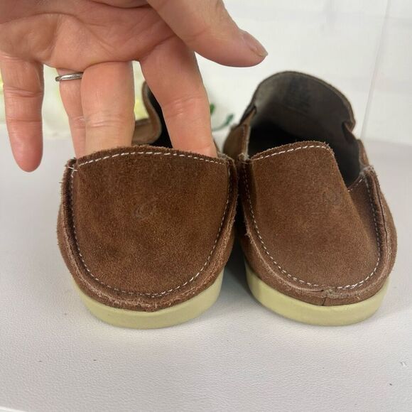 Olukai womens Loafers size 9 Brown Leather - Picture 7 of 15